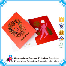 Custom handmade paper full color Greeting gift card